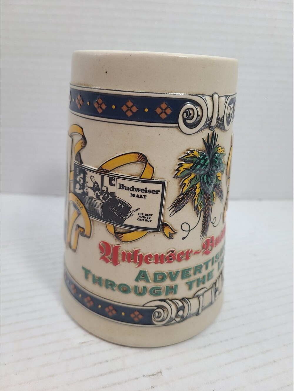 Budwesier 4th Edition Ceramic Beer Stein Advertising Through The Decades Series
